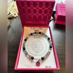 Harmony Beads Bracelet - Black, Gray, Blue